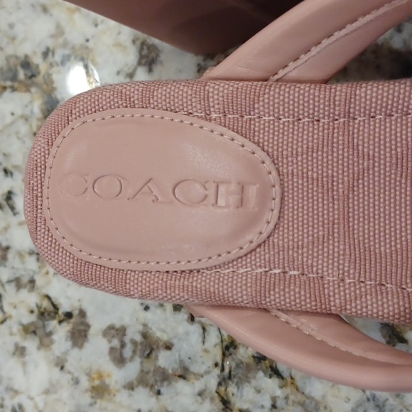 Coach Franki Pink Leather Wedge Flip-Flops Retro Sandals Y2K NEW Size 8 - Picture 16 of 16
